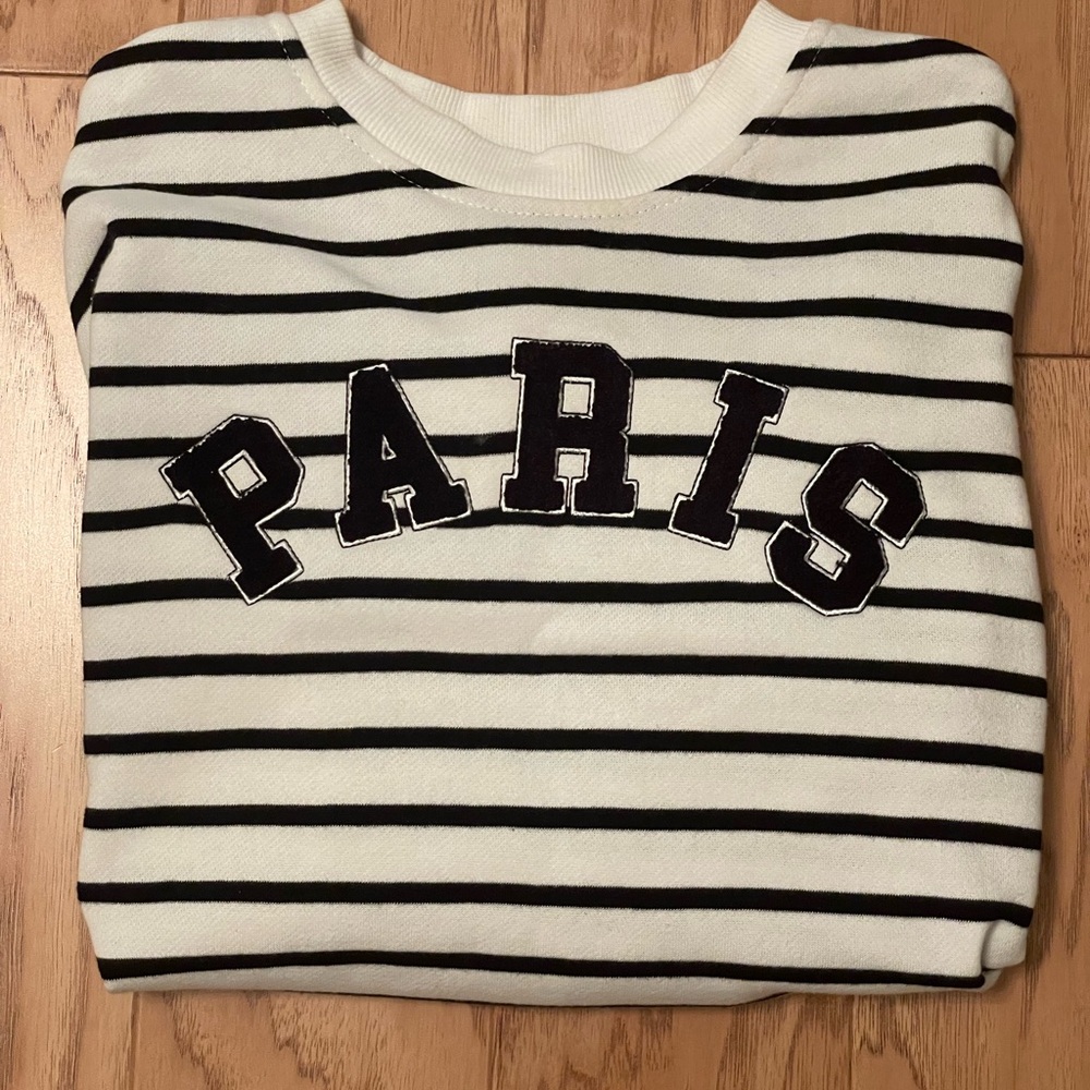 C&C California Black and White Striped Top